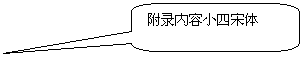圆角矩形标注: 附录内容小四宋体